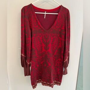Free People Red Sweater Dress